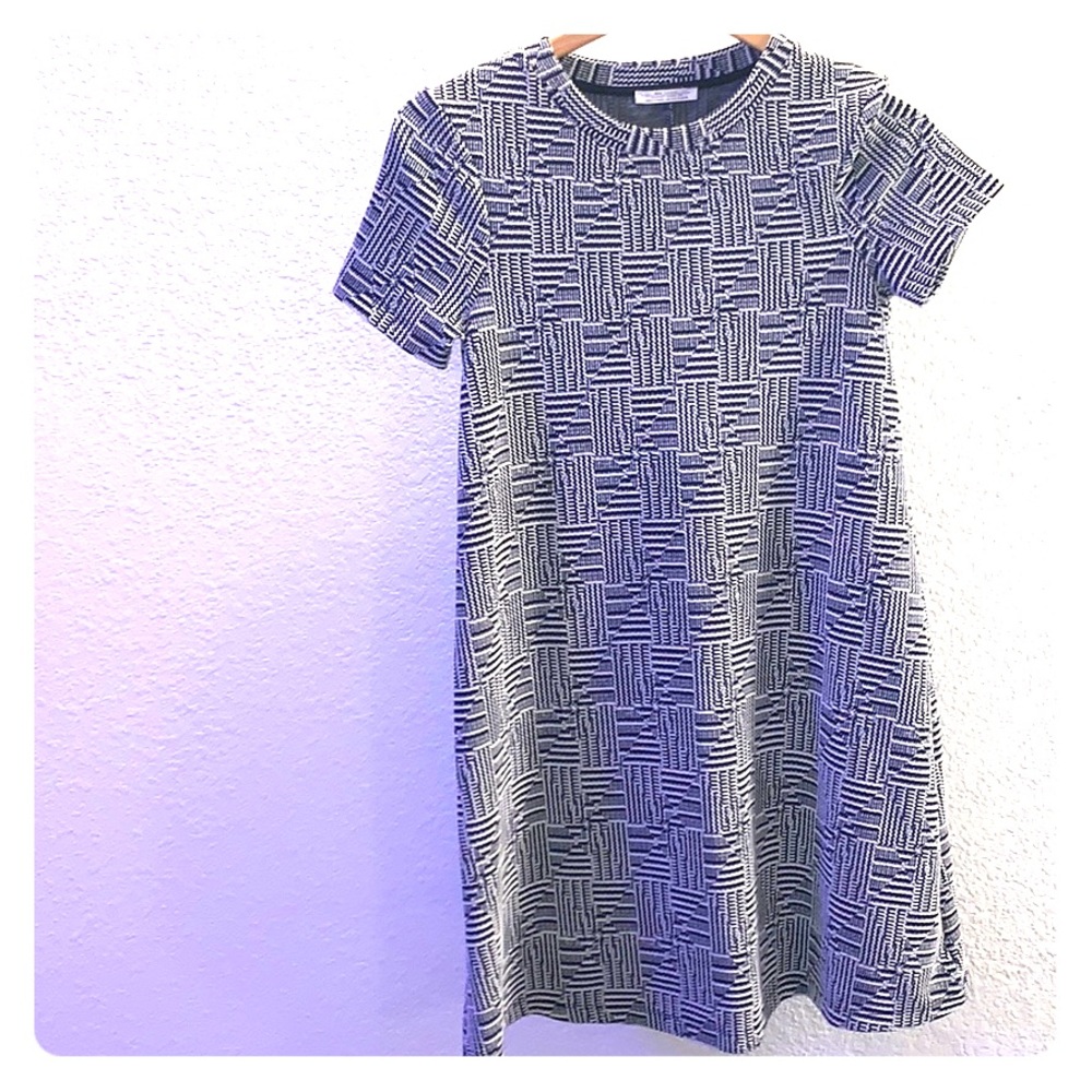 Navy and White Zara Shift Dress